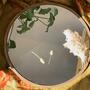 Runder Spiegel aus Holz Olive 2