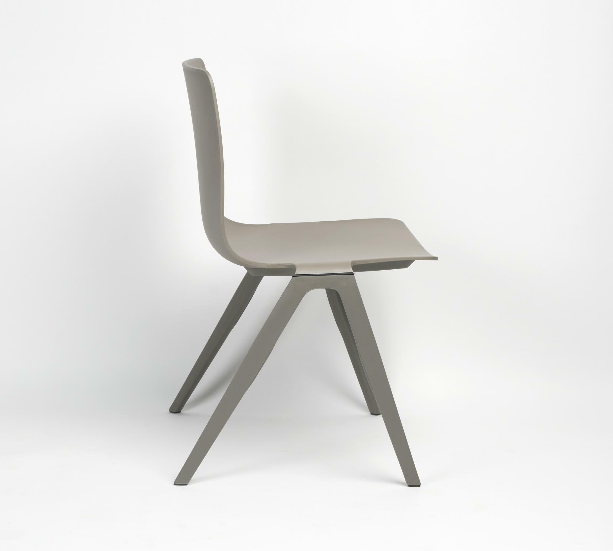 Minimalistischer Indoor-Outdoor Stuhl Stapelbar, Grau 2