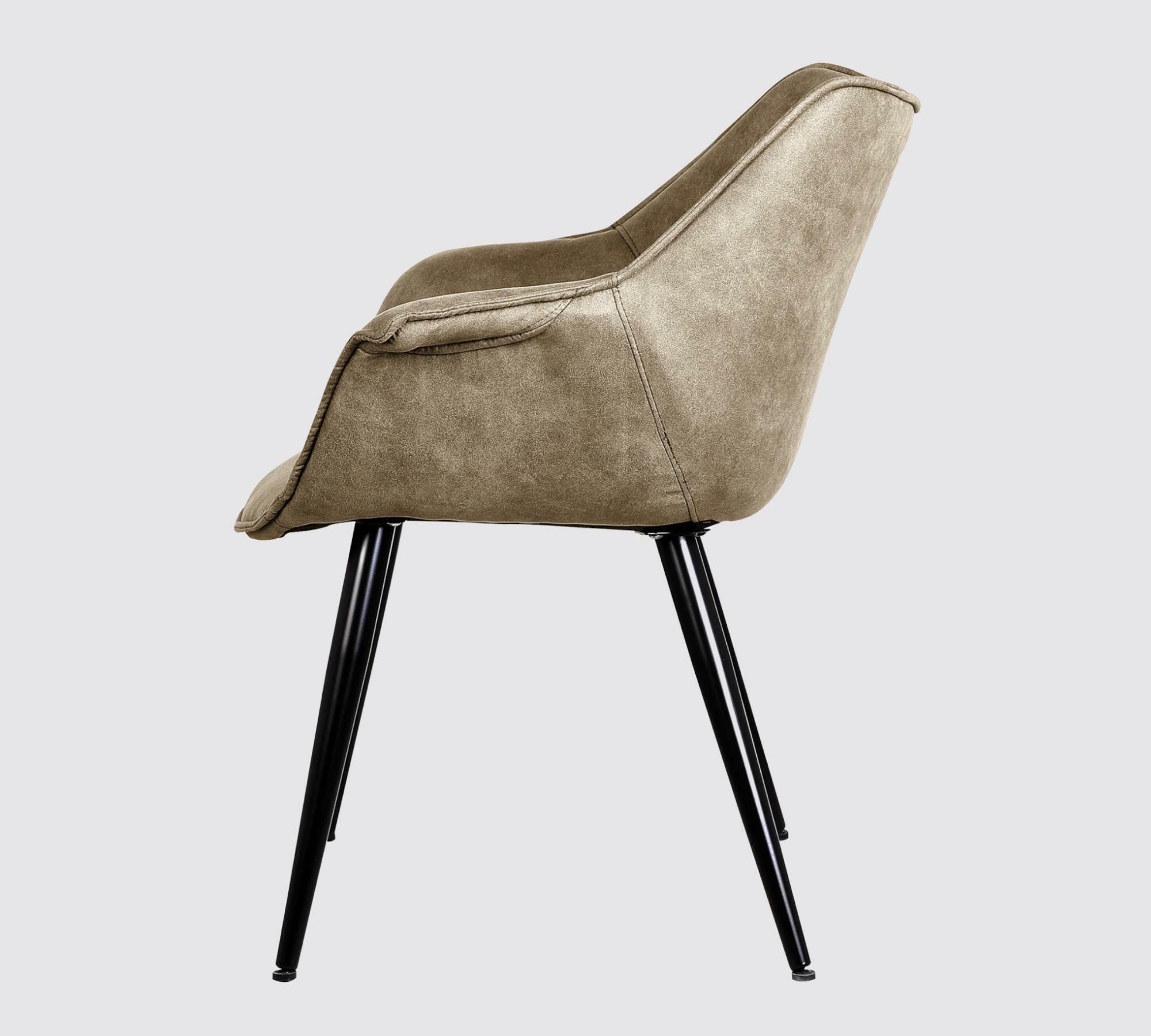 Armchair microfiber Used look Beige 3