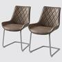 2x Freischwinger Kunstleder Vintage Braun 0