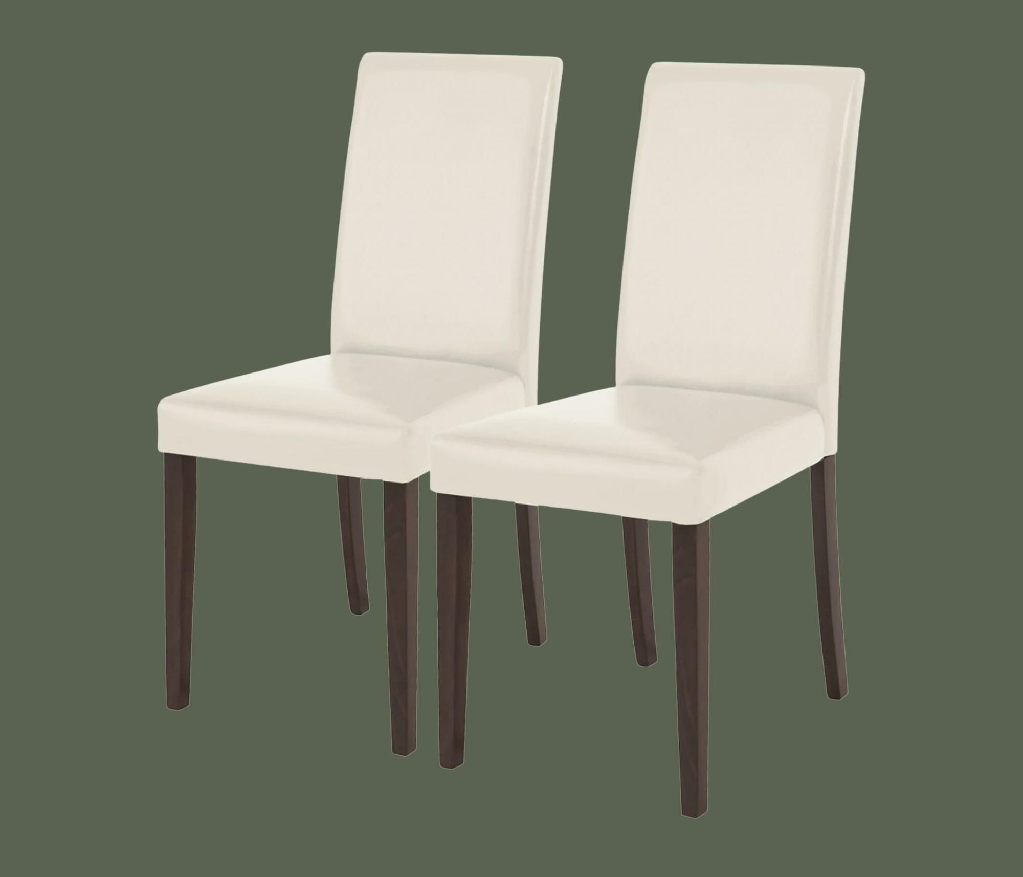 2x Esszimmerstuhl Kunstleder Creme  0