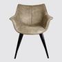 Armchair microfiber Used look Beige 1