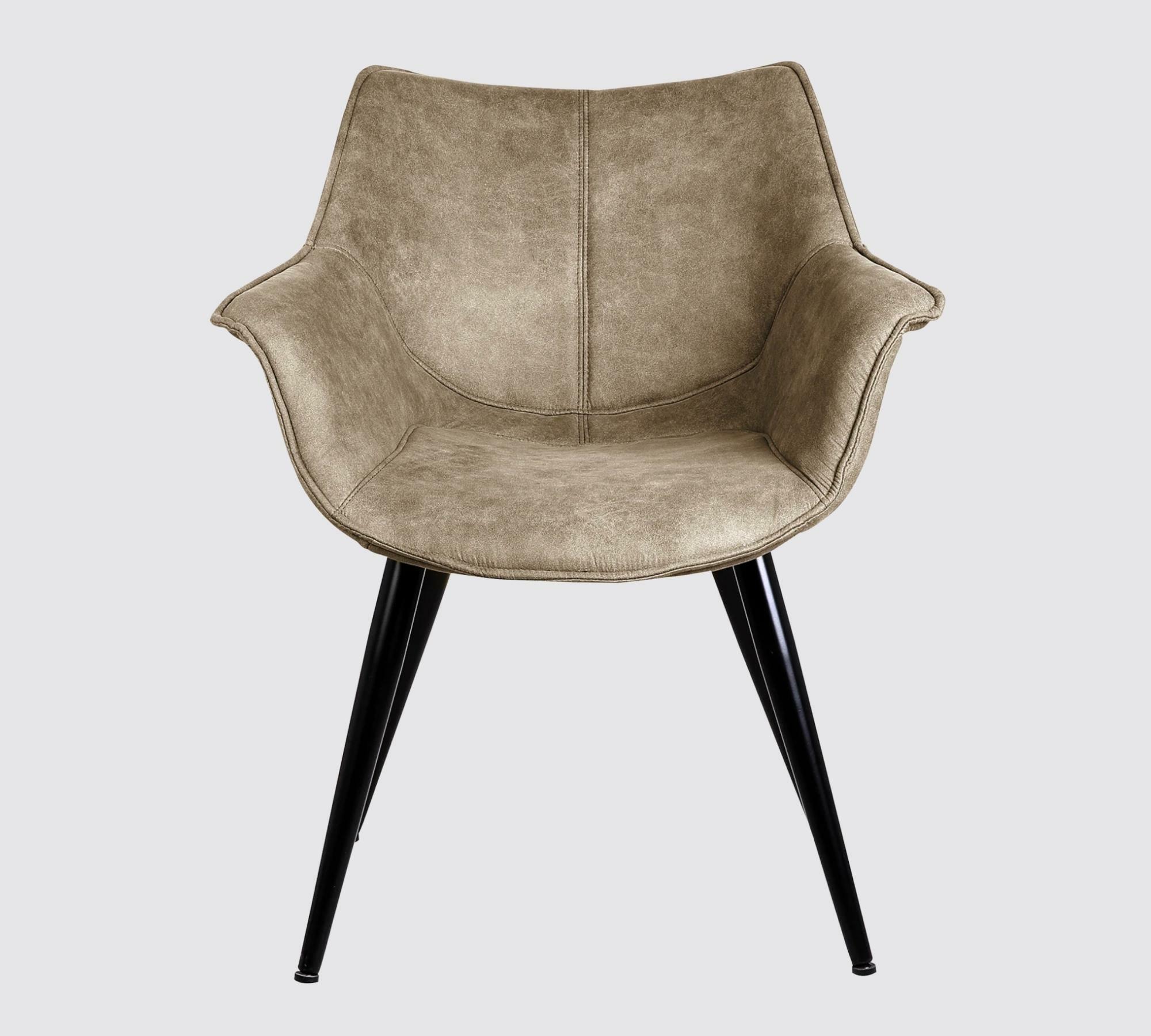 Armchair microfiber Used look Beige 1