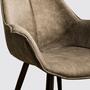 Armchair microfiber Used look Beige 2