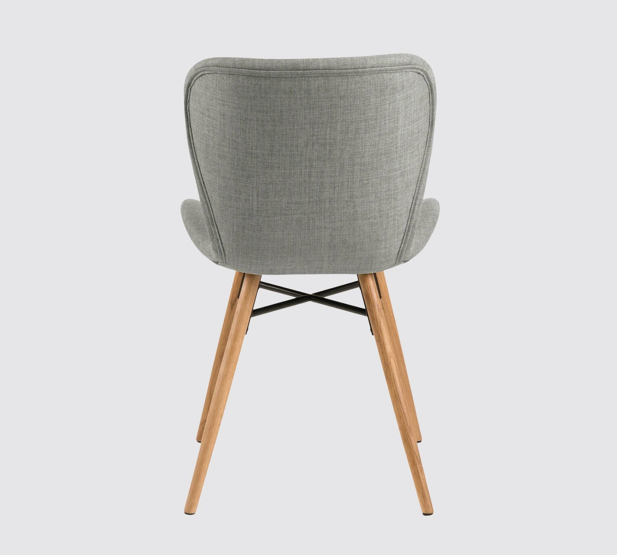 Polsterstuhl LIVARAS Webstoff Radis: Hellgrau 2er Set 2
