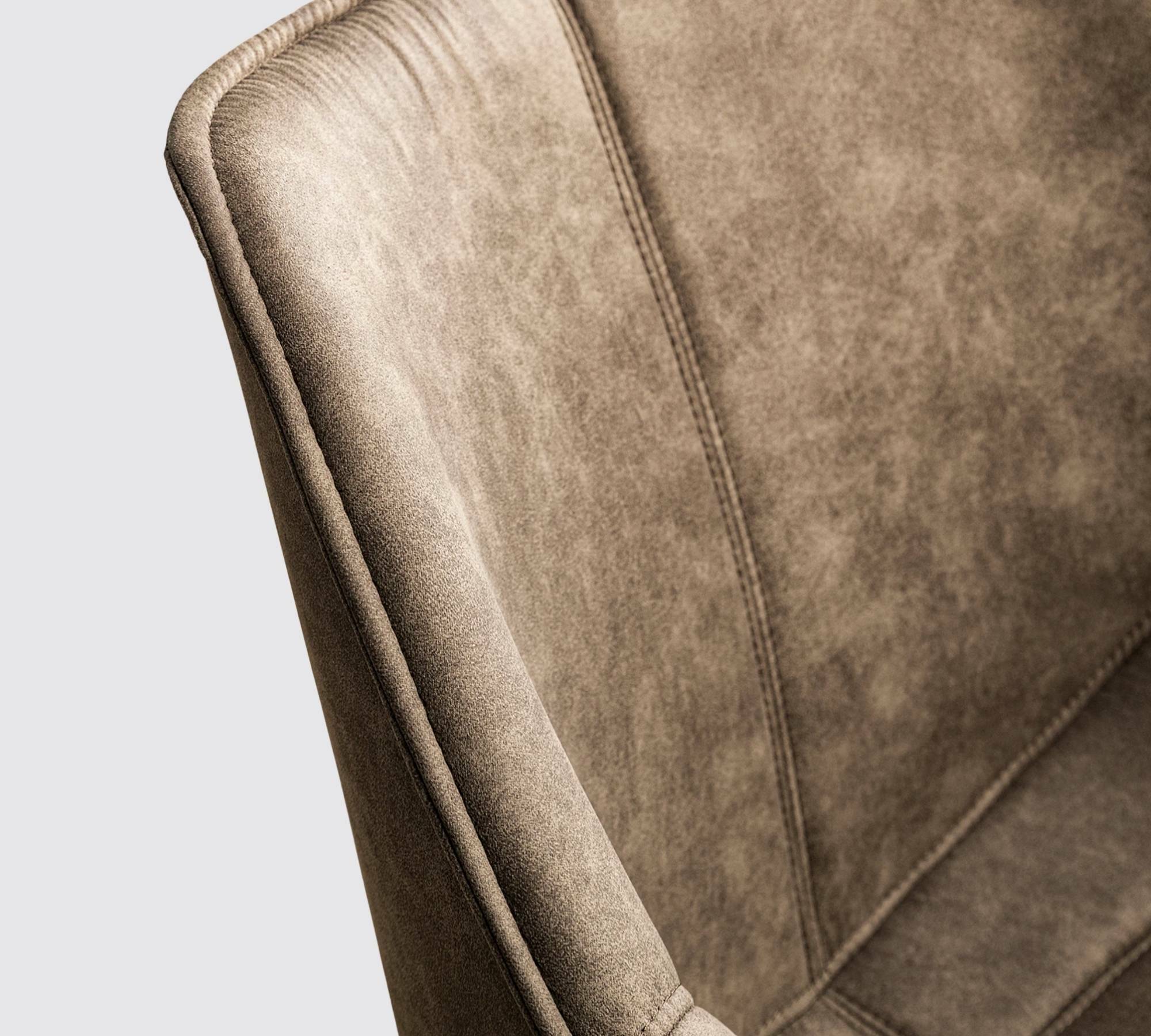 Armchair microfiber Used look Beige 4