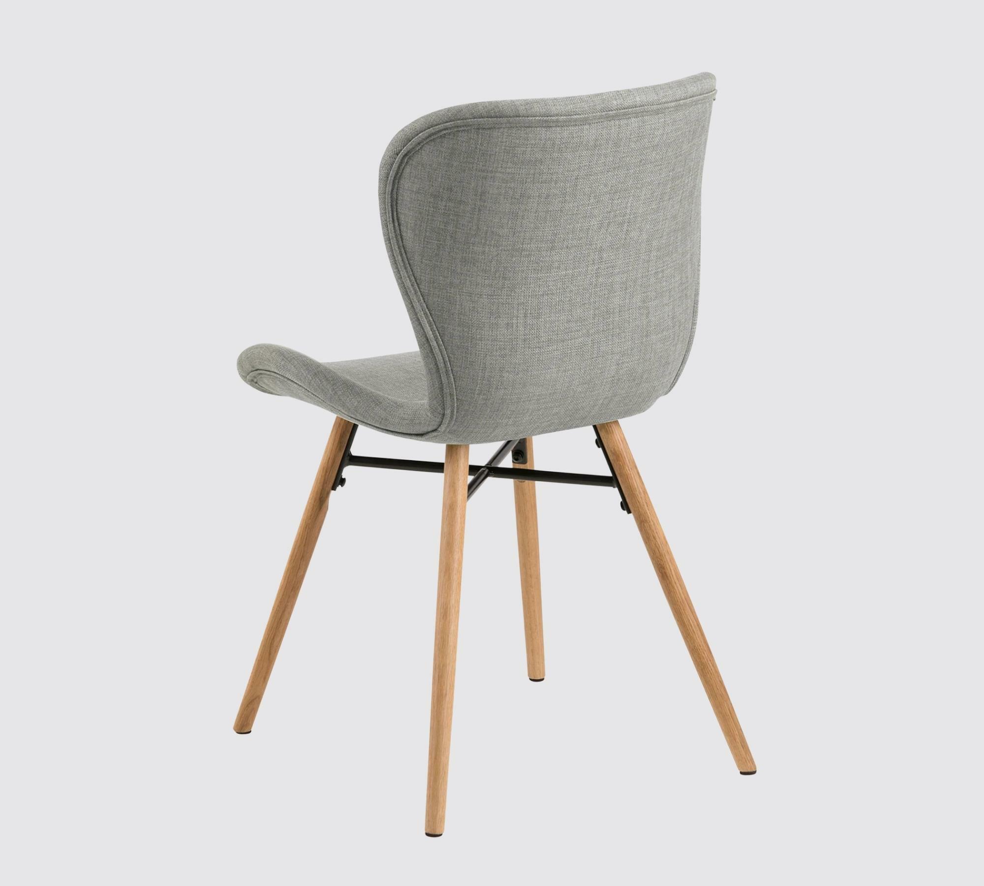 Polsterstuhl LIVARAS Webstoff Radis: Hellgrau 2er Set 4