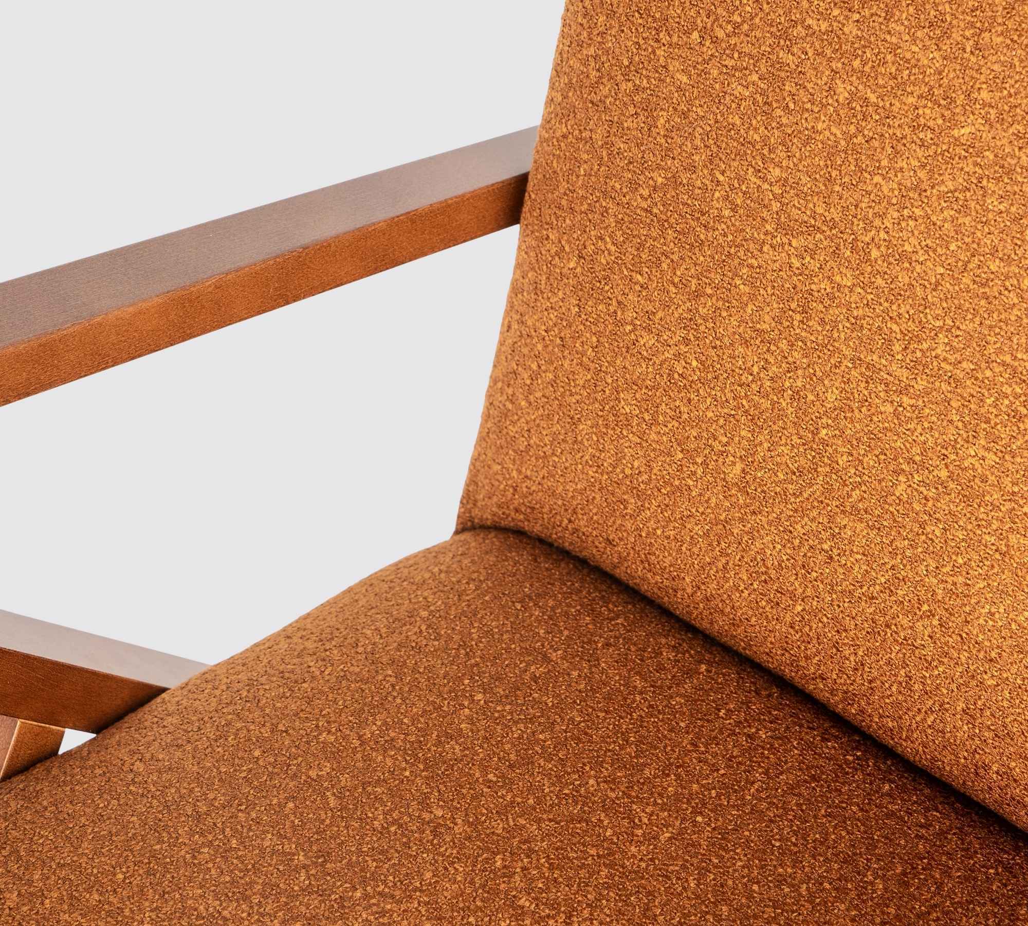 Cocoli-Exclusive Bouclé-Armlehnstuhl Dunkelorange 3