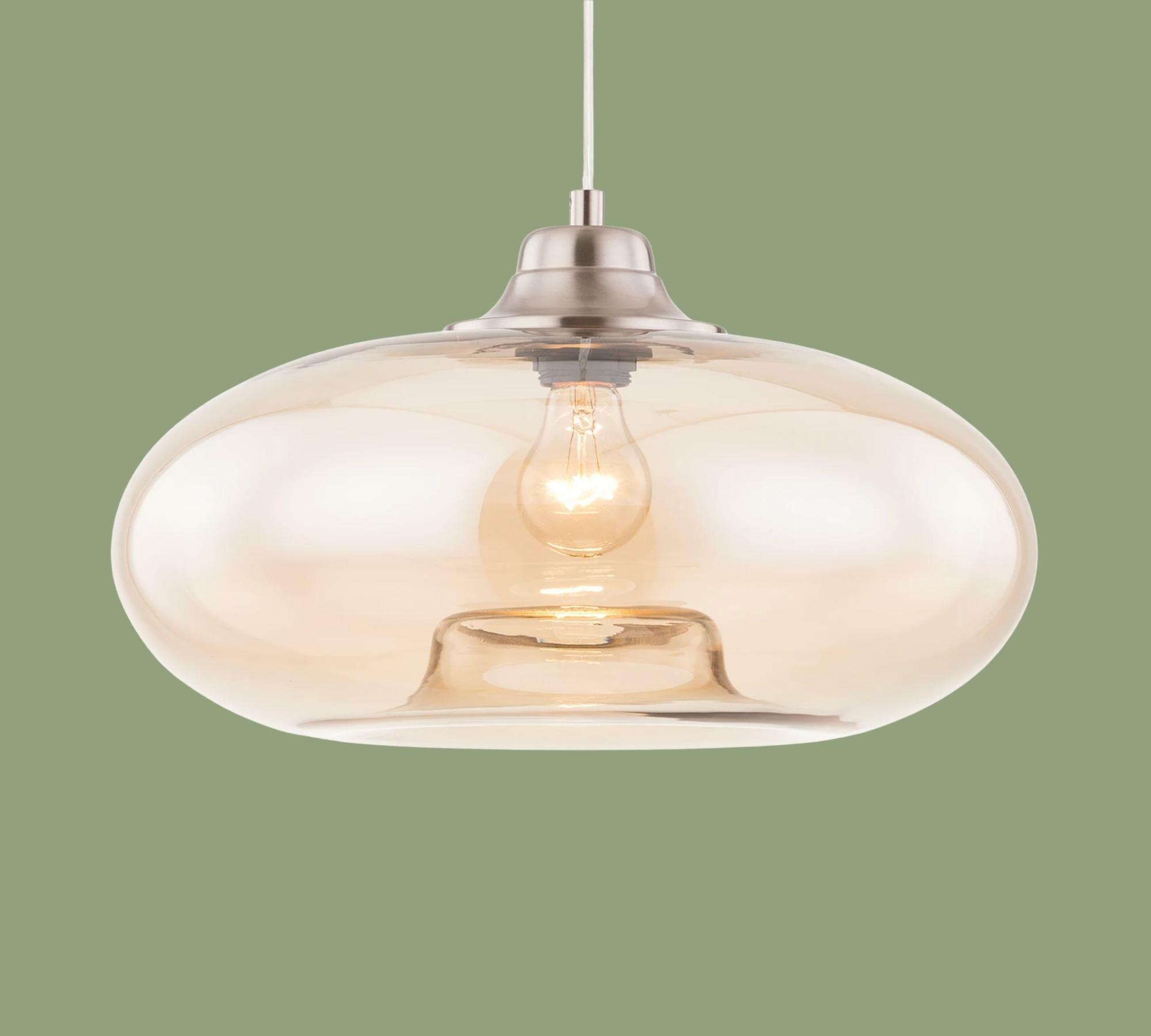 Glass pendant lamp champagne colored 0