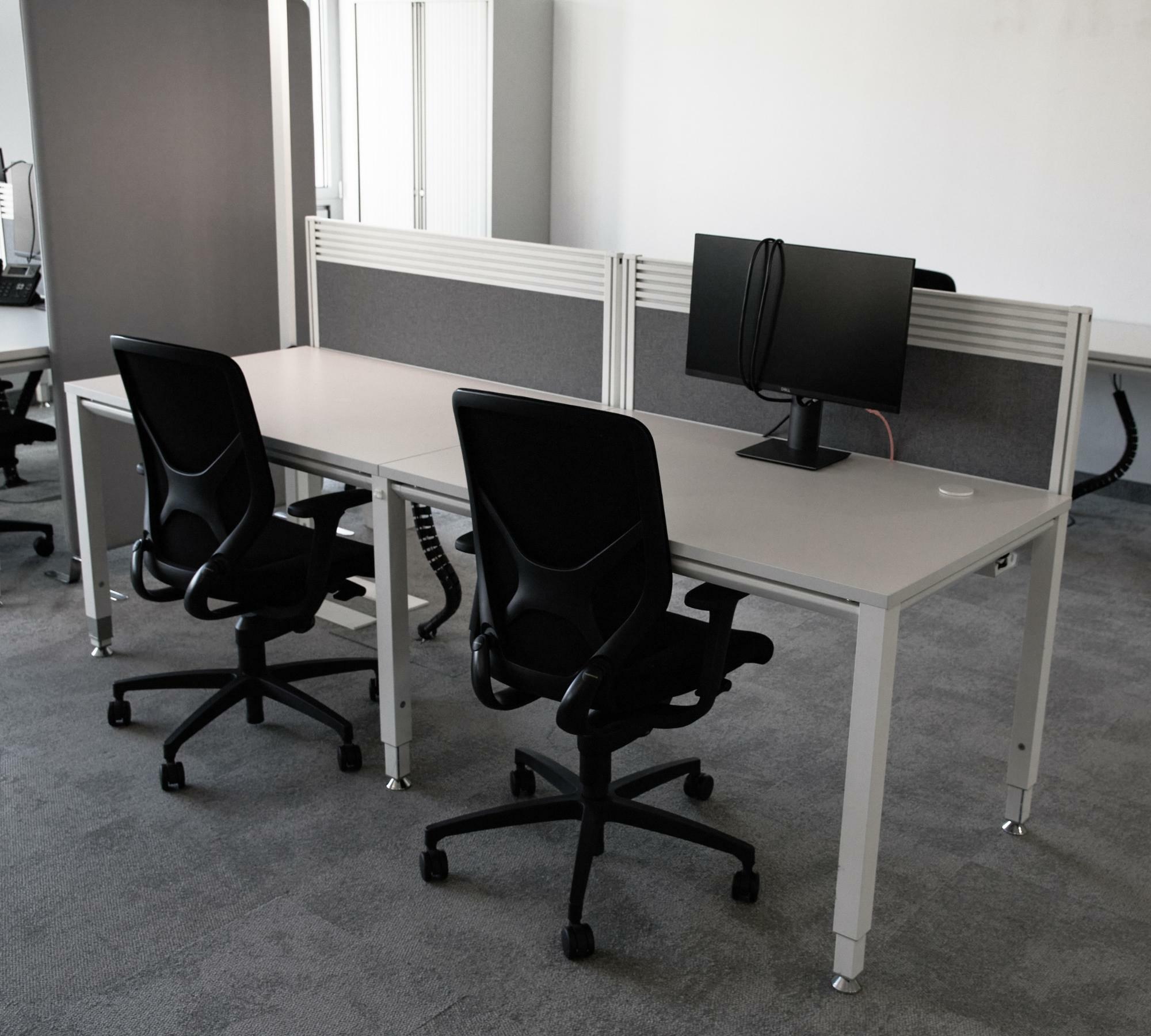 Kleiner Schreibtisch 2er Kombination Weiß 1