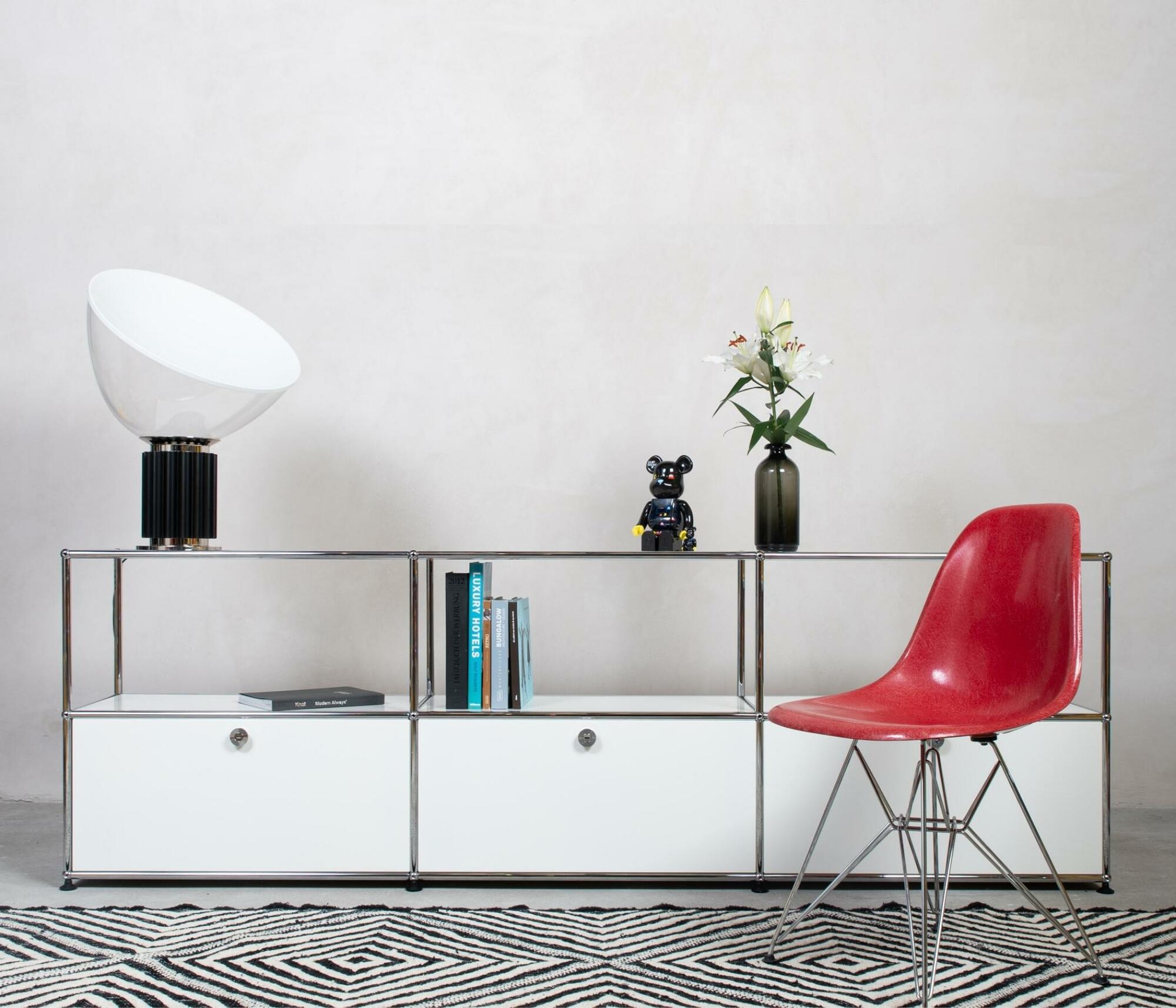 USM Haller Sideboard 3x2 Fächer offen Rubinrot 4