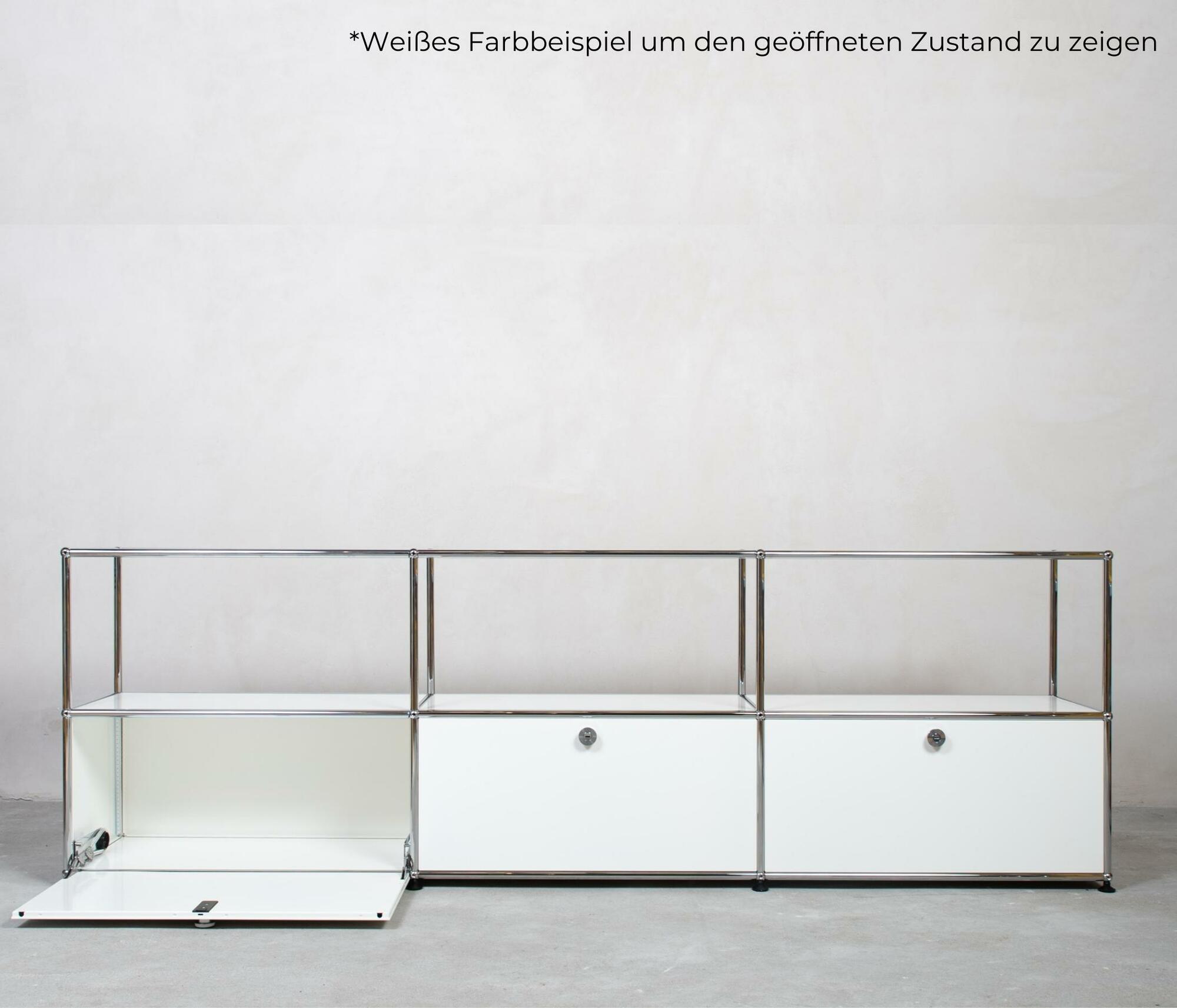 USM Haller Sideboard 3x2 Fächer offen Rubinrot 1