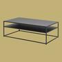 Minimalistischer Couchtisch aus Metall Schwarz 0