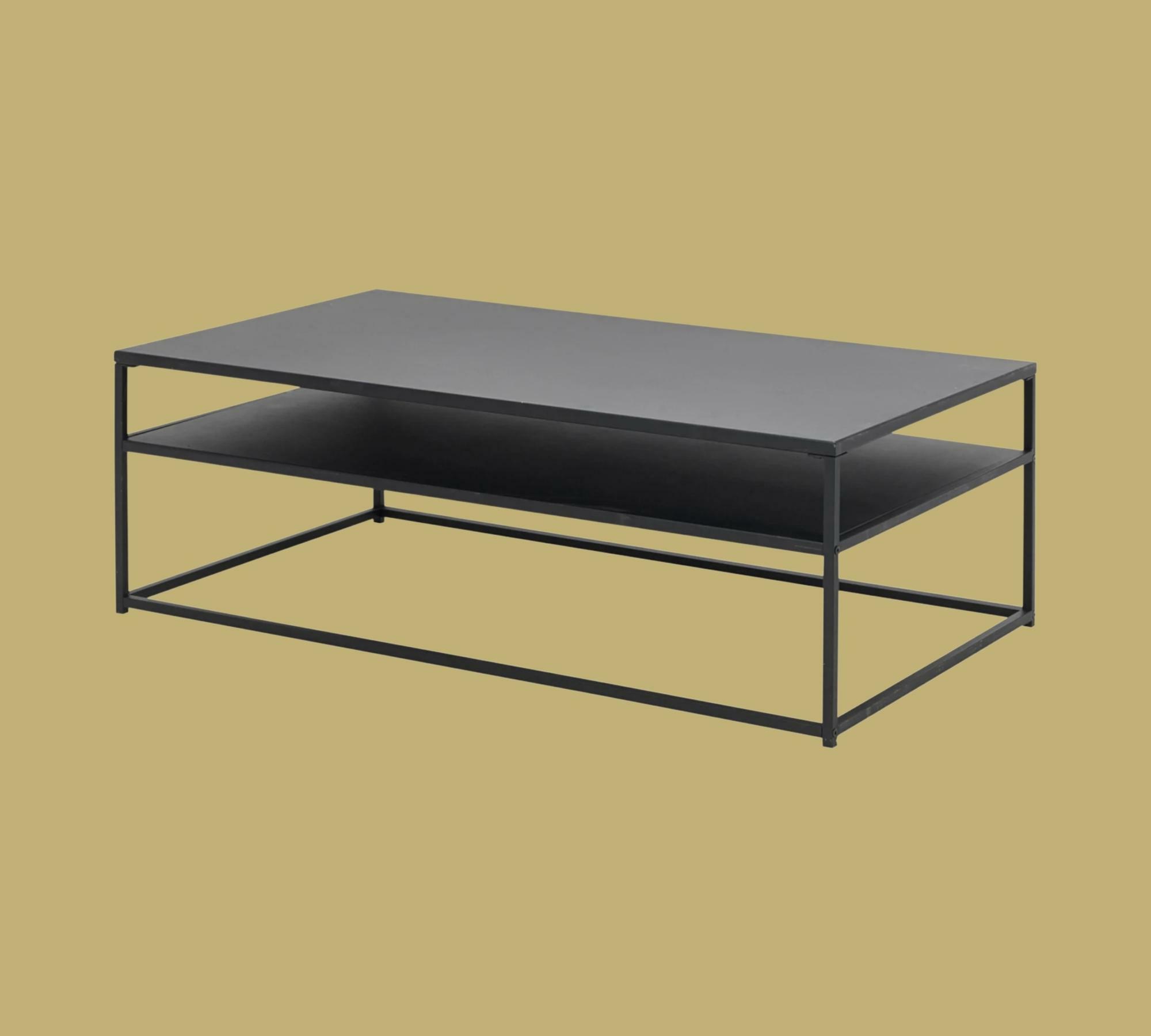 Minimalistischer Couchtisch aus Metall Schwarz 0