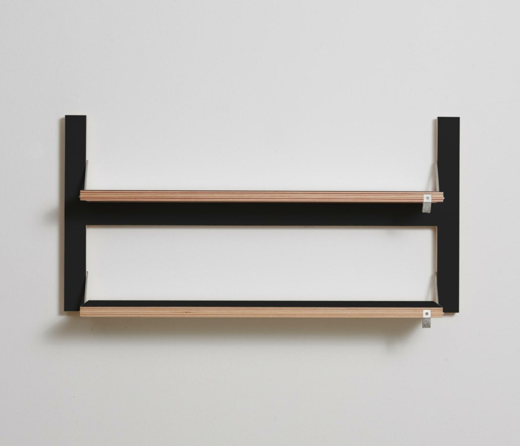 Fläpps Wandregal Holz Schwarz 80 x 40 cm 0