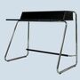 Thonet S 1200 Sekretär schwarzes Holz und Metall 0