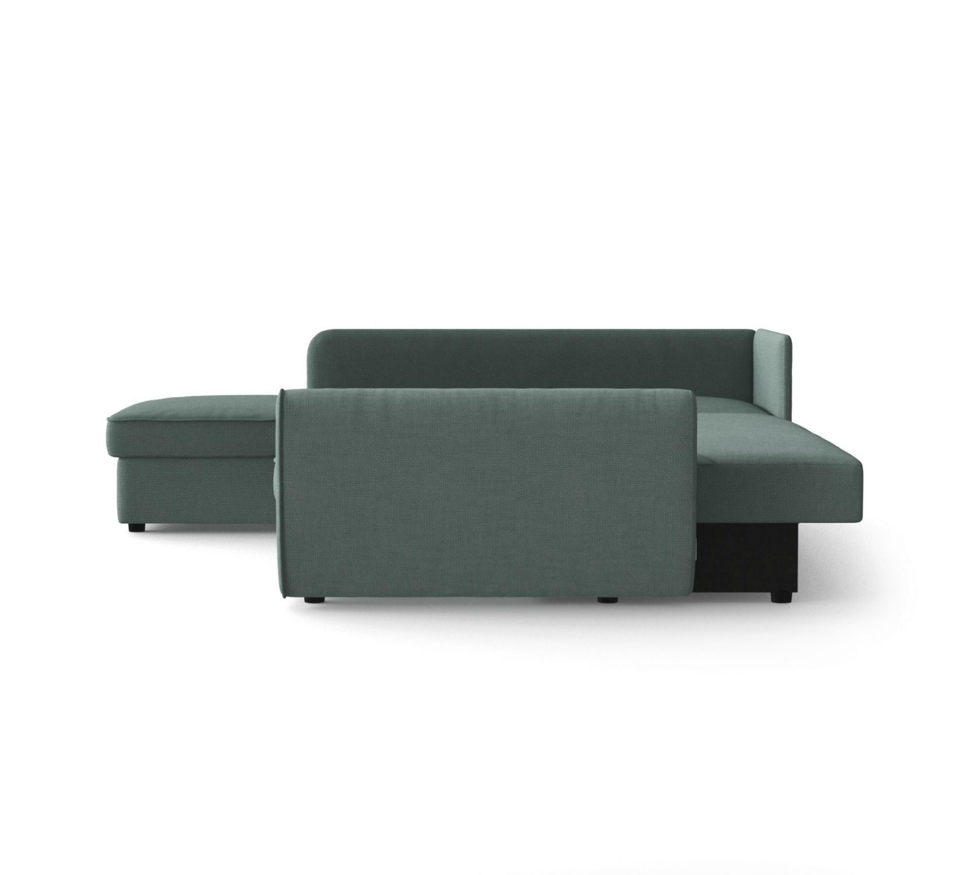 Schlafsofa Sowdon mit Récamiere Links Blaugrau 6