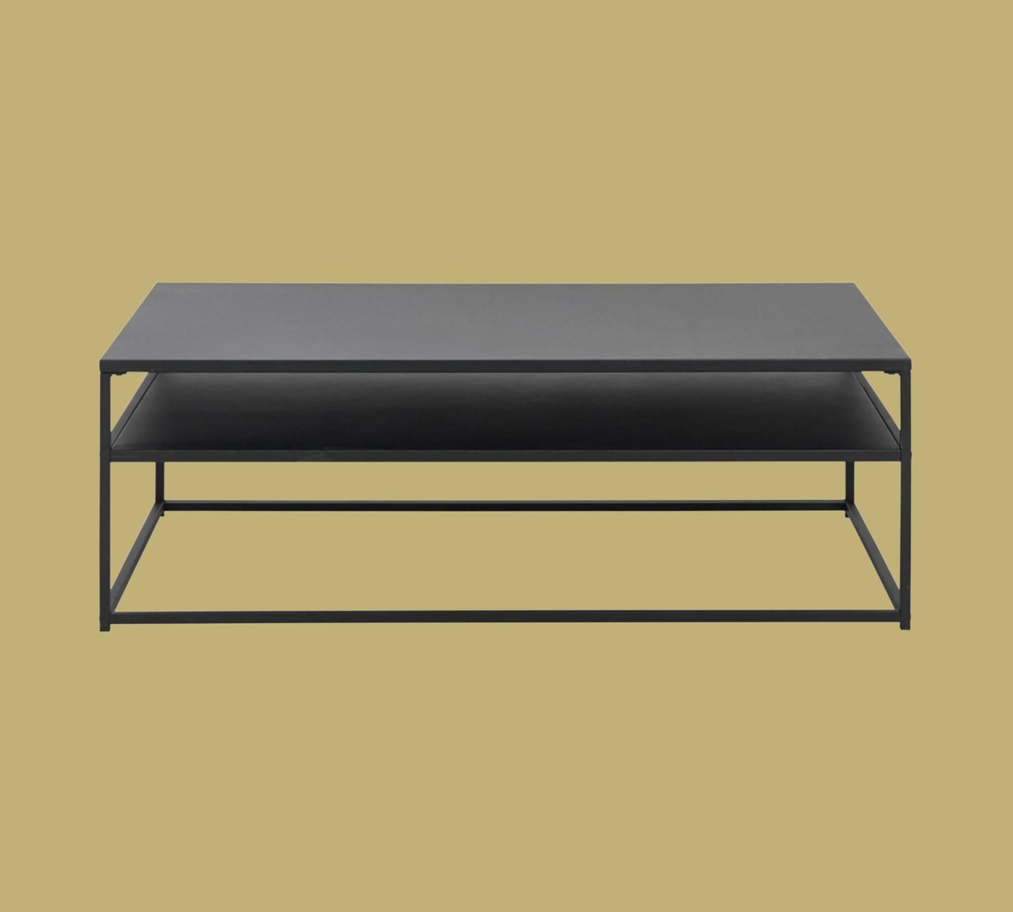 Minimalistischer Couchtisch aus Metall Schwarz 1