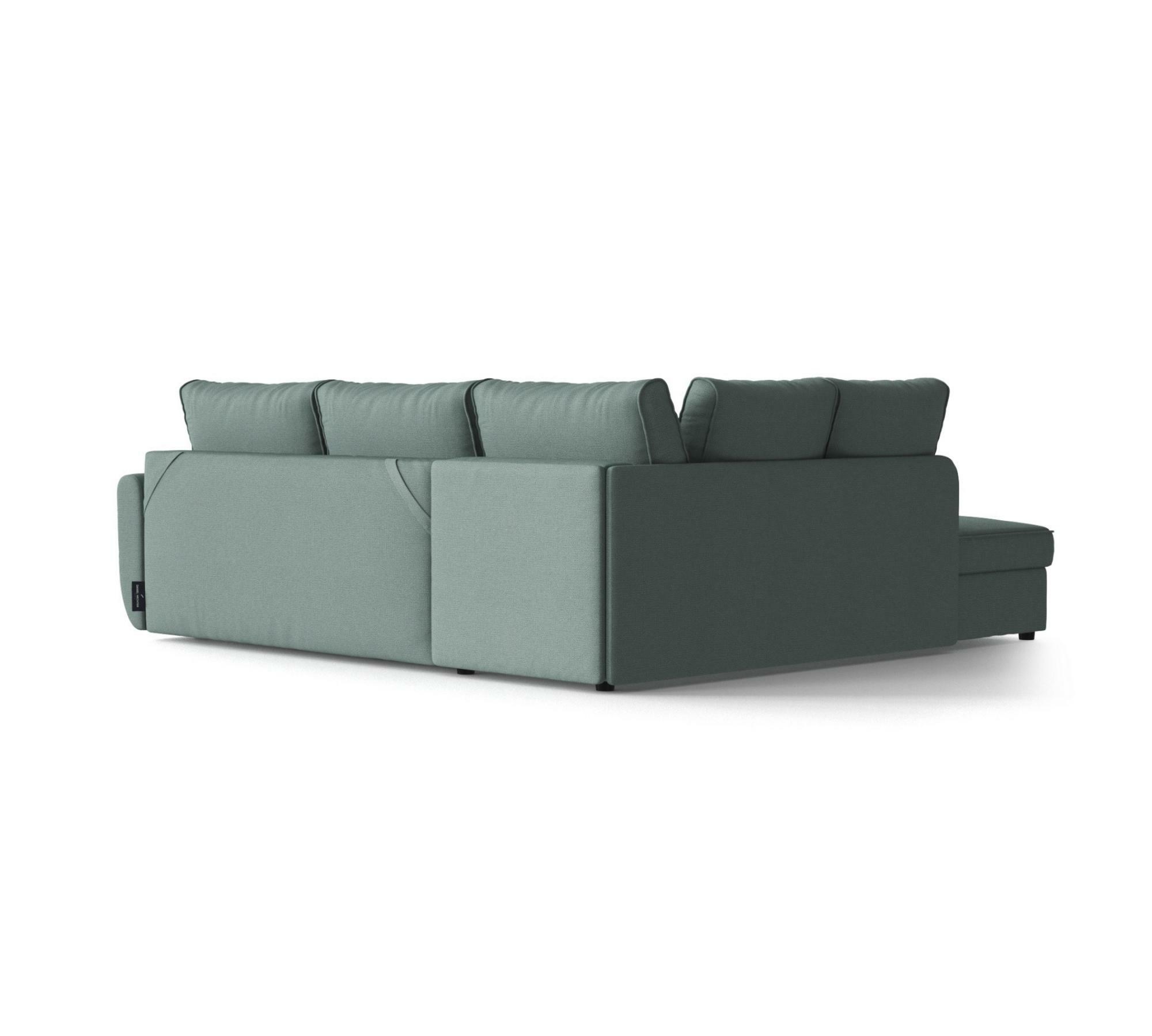 Schlafsofa Sowdon mit Récamiere Links Blaugrau 7