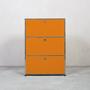 USM Haller Highboard 1x3 Fächer Reinorange 0