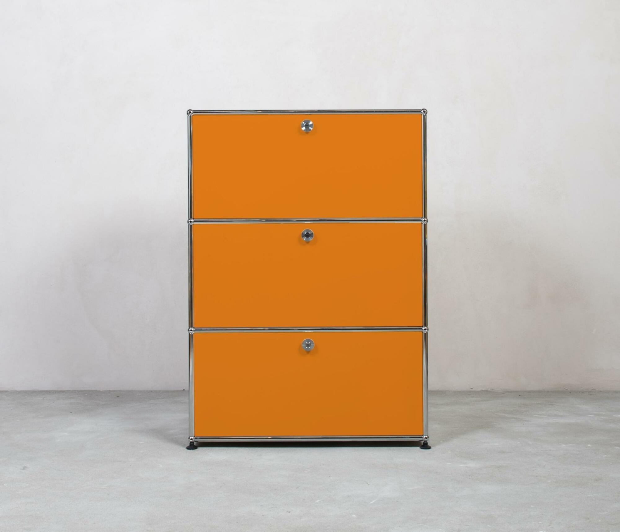 USM Haller Highboard 1x3 Fächer Reinorange 0