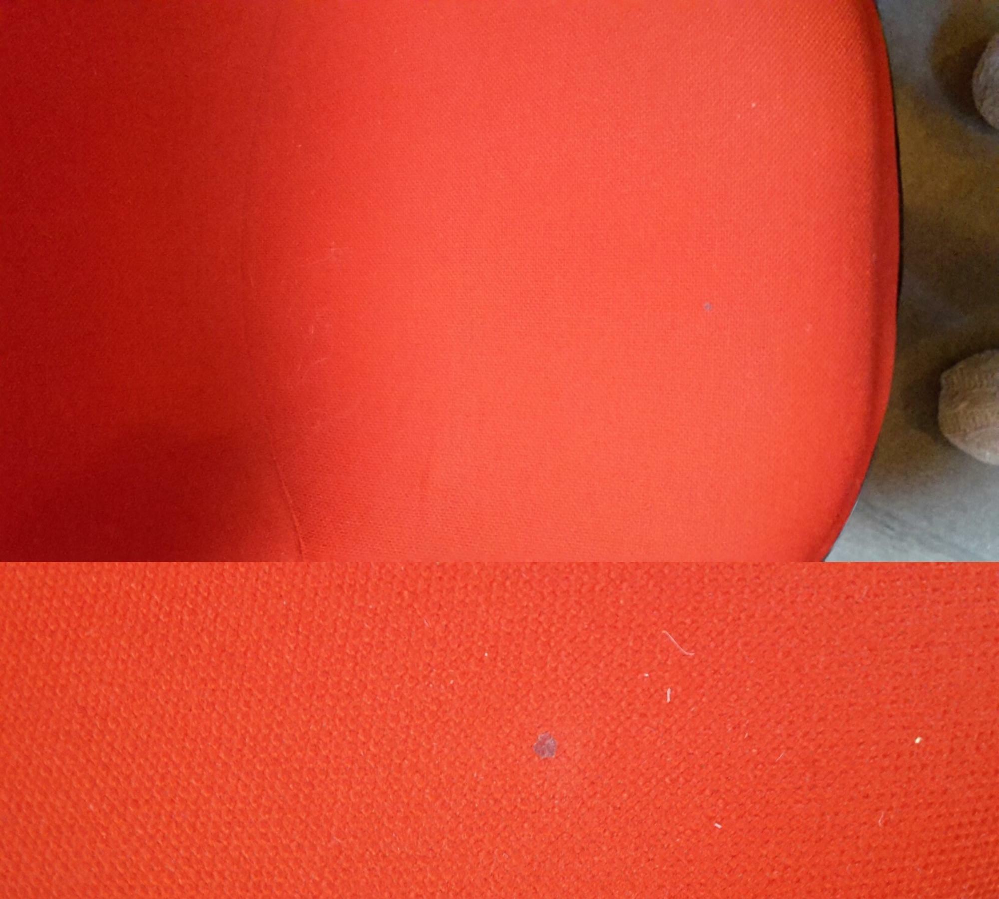 Set 2x Charles Eames Fiberglass Bürodrehstuhl Poppy Red 3