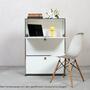 USM Haller Highboard 1x3 Fächer Reinorange 1