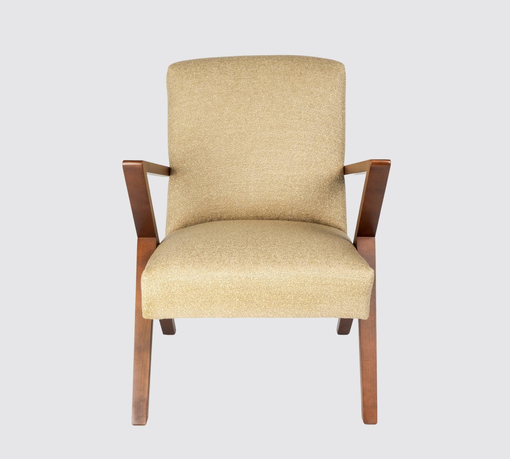 Cocoli-Exclusive Bouclé-Armlehnstuhl Beige 1