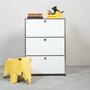USM Haller Highboard 1x3 Fächer Reinorange 2