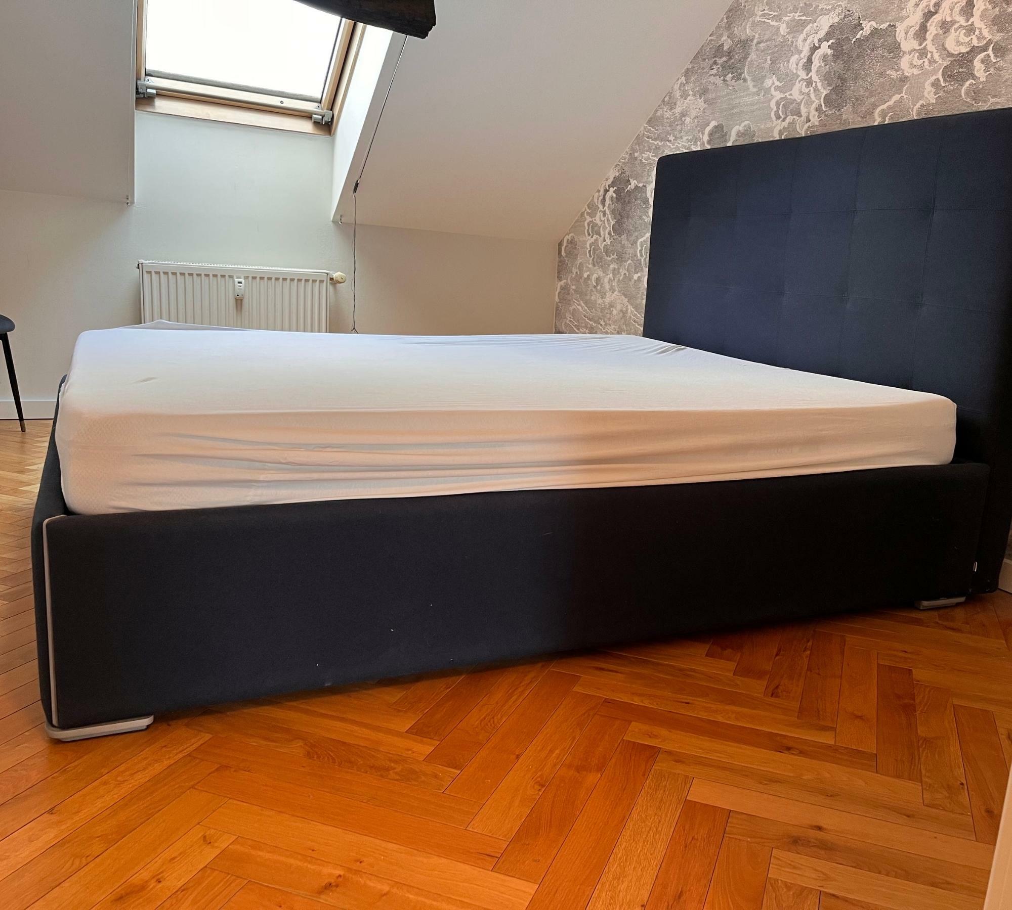 Mezzo Bett Lux Felt Bezug Blau inkl. Lattenrost 6