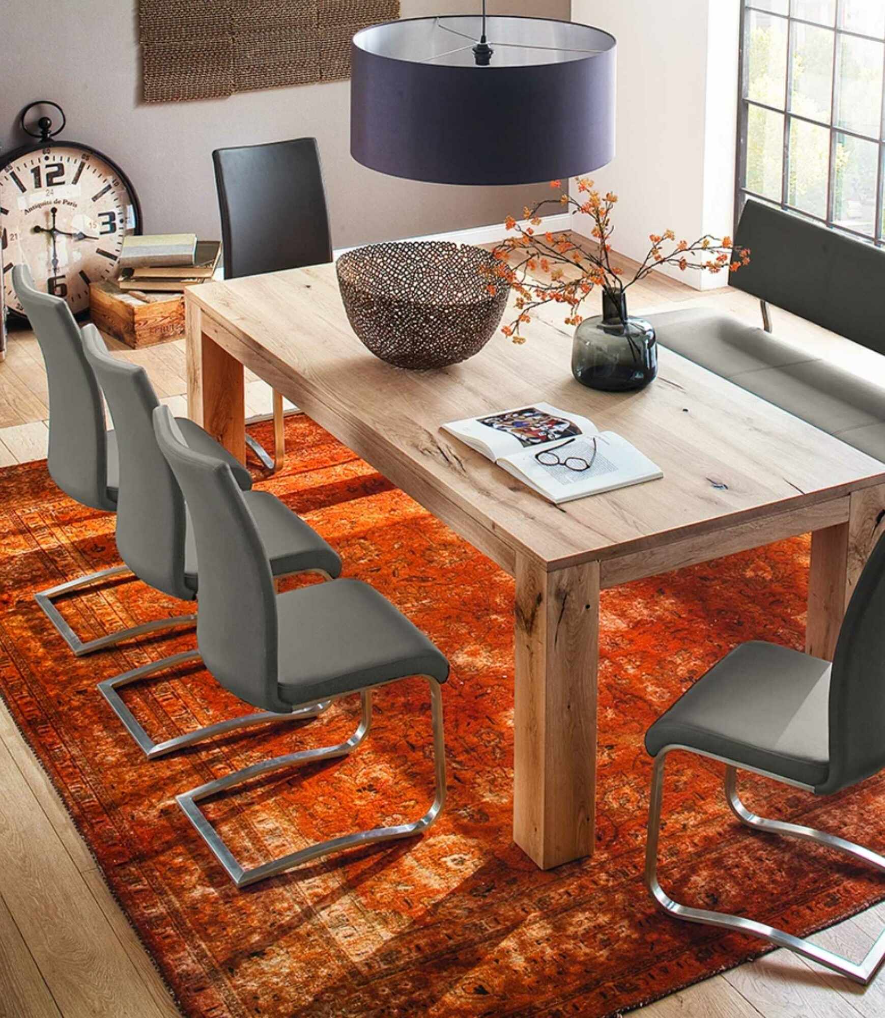 2x Freischwinger Lederimitat Grau  5