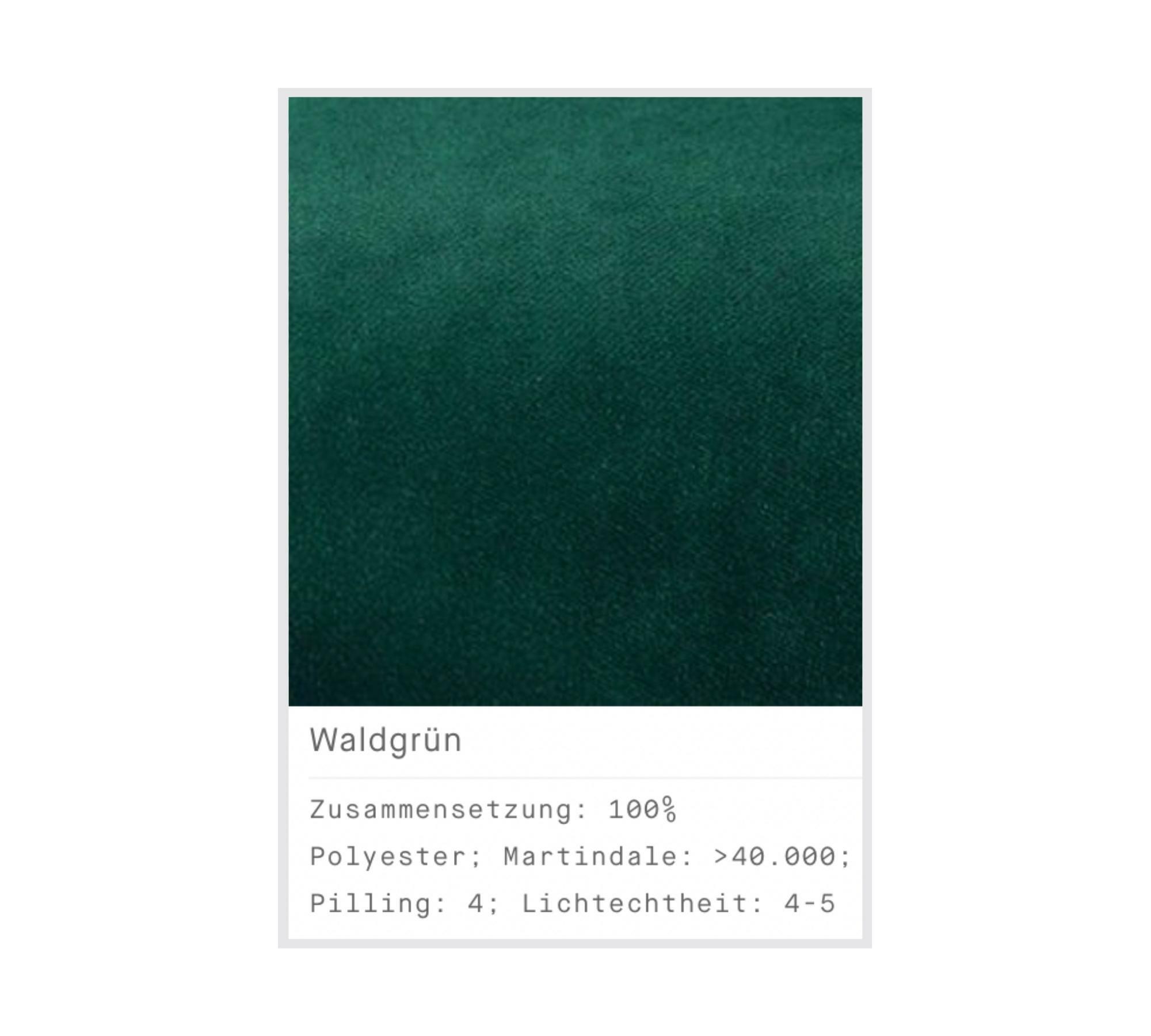 Tyme Pouf mit Eichenbeinen Samt Waldgrün 3