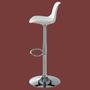 2x Set Bar stool of plastic and stainless steel White 2