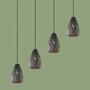 4-light pendant light black and gold 0