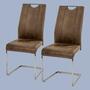 2x Freischwinger Mikrofaser Braun 0