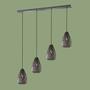 4-light pendant light black and gold 1