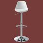 2x Set Bar stool of plastic and stainless steel White 1
