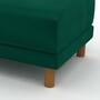 Tyme Pouf mit Eichenbeinen Samt Waldgrün 2