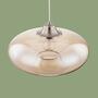 Glass pendant lamp champagne colored 3