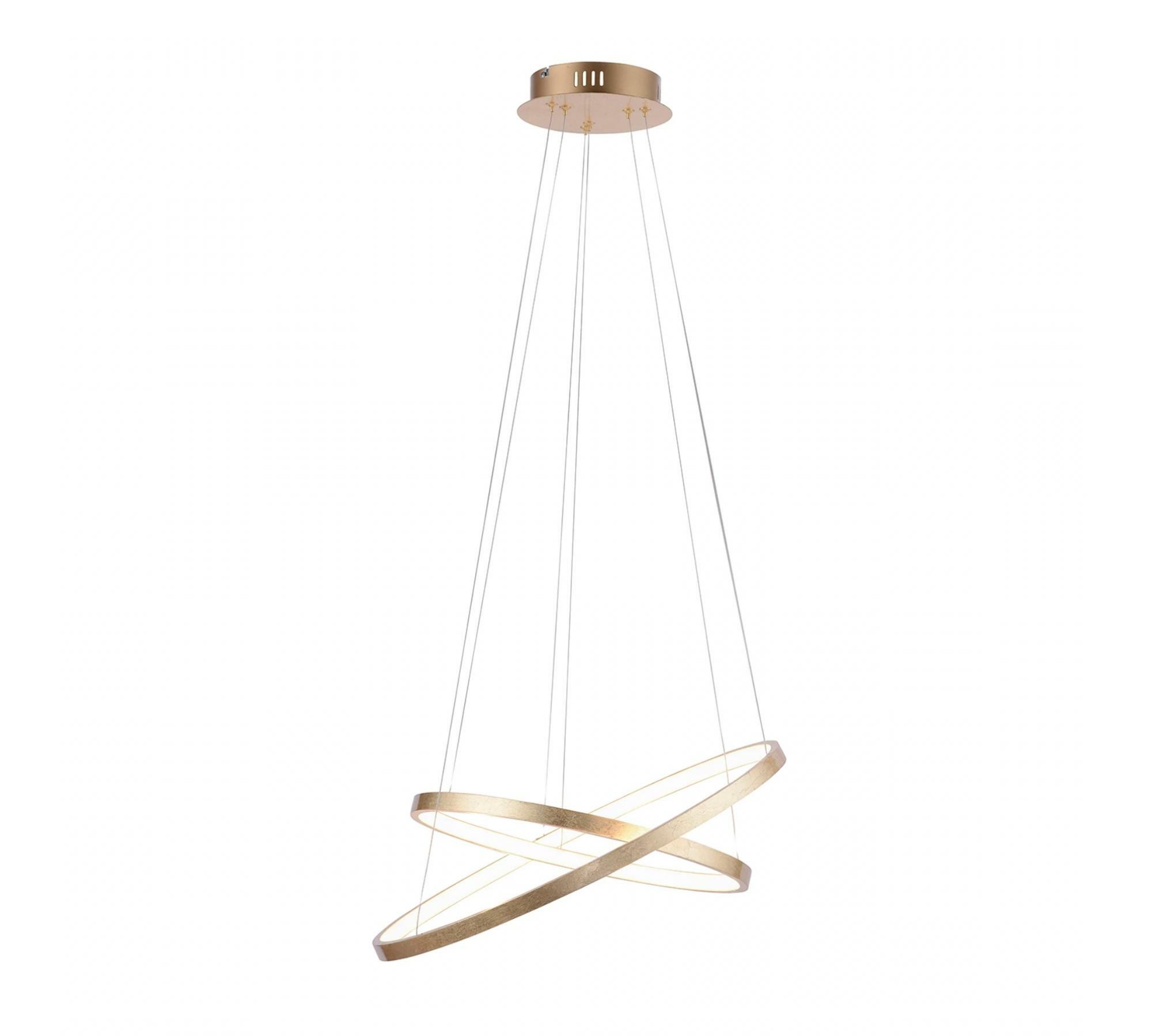 LED-Pendelleuchte Double Circle Gold 1