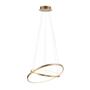 LED-Pendelleuchte Double Circle Gold 2