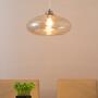 Glass pendant lamp champagne colored 7