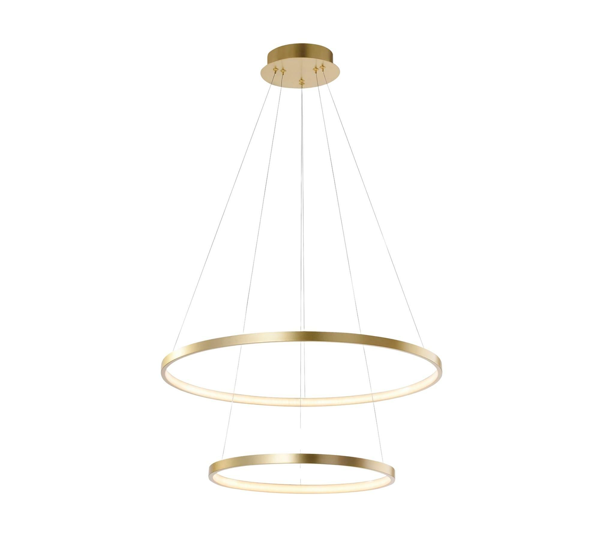 LED-Pendelleuchte Double Circle Gold 4