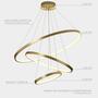 Ringförmige LED Hängeleuchte OUREA Gold 3