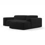 2-Sitzer Karen Récamiere Rechts Samt Schwarz 4