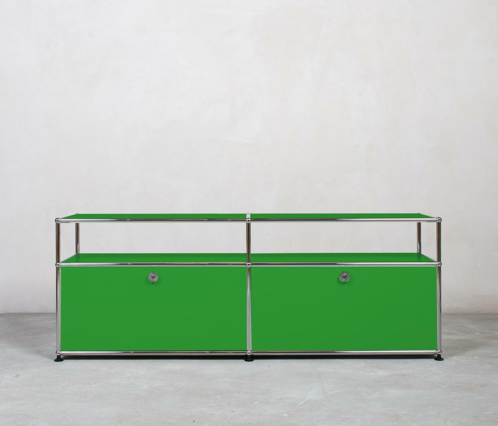 USM Haller Sideboard 2x1 Fächer Aufbau Grün 0