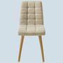 Polsterstuhl Doskie II Leinen / Eiche massiv Beige 2er Set 1