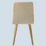 Polsterstuhl Doskie II Leinen / Eiche massiv Beige 2er Set 2