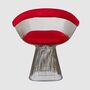 Knoll Platner Arm Chair aus Metall mit rotem Kissen 0