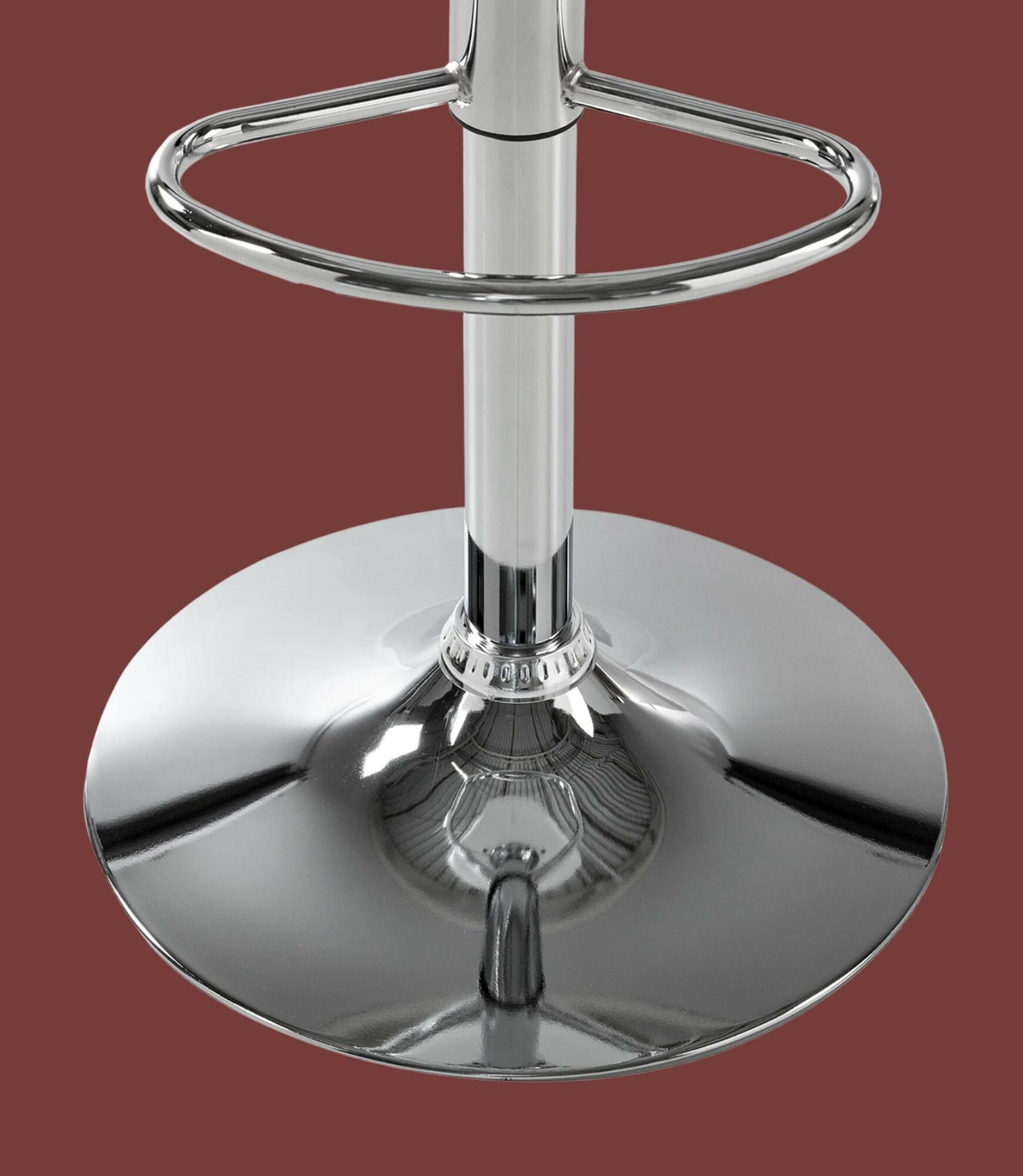 2x Set Bar stool of plastic and stainless steel White 6